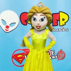 Belle la bella e la bestia costume mascot