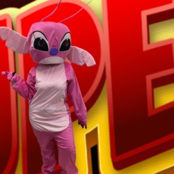 Mascotte Angel stich rosa