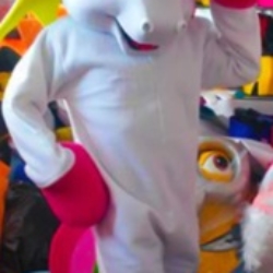 Mascotte Unicorno gommapiuma