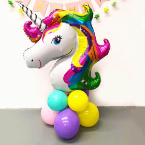 unicorn mylar centrotavola